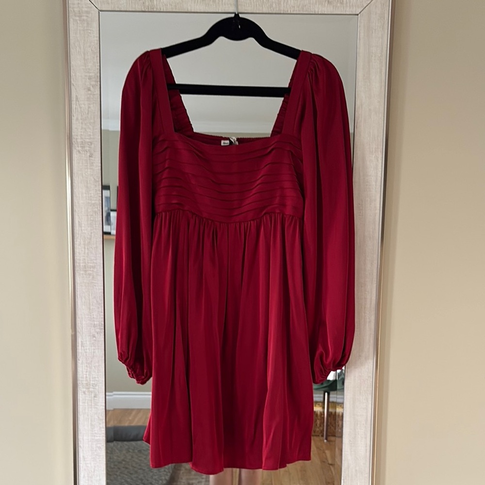 Abercrombie & Fitch Red Long Sleeve Sundress